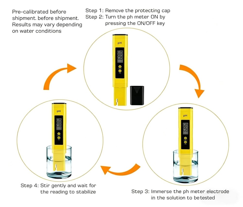 Compact Multi-Purpose pH Meter – Ideal for Drinking Water, Pools & Hydroponics