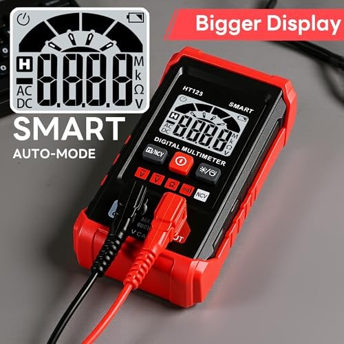HT123 Digital Multimeter - Automatic AC DC Voltmeter - Non-Contact Voltage