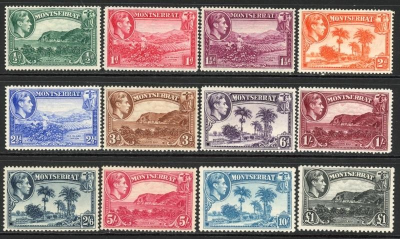 Montserrat 1938-48 SG.101a-112 M/M