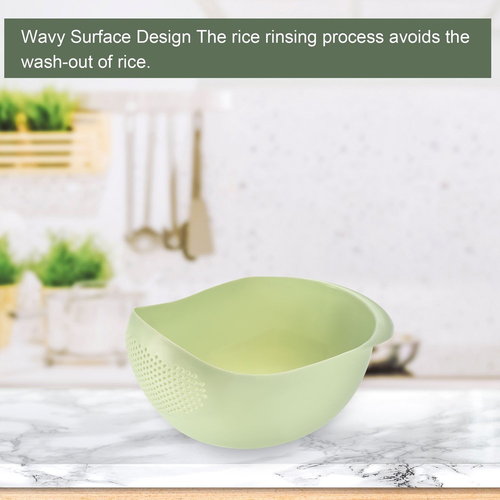 2Pcs Green Rice Washing Filter HOME Strainer Basket