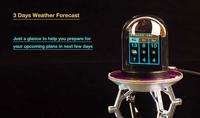 Multifunctional Table Clock Weather Exchange Rate Clock WiFi Stock Display