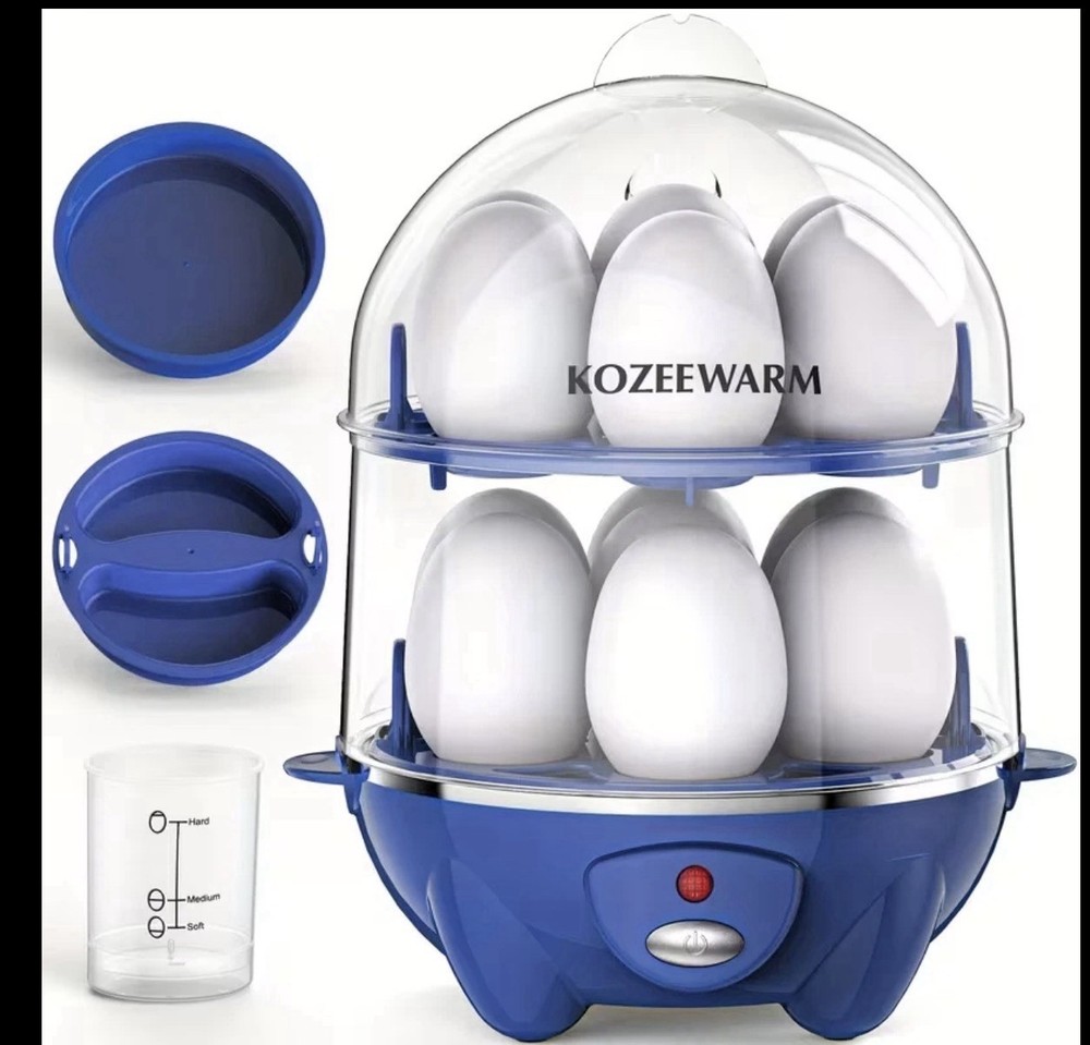 Luxury Fast Single Layer/Double Layer Egg Cooker for Boiled, Scrambled Egg