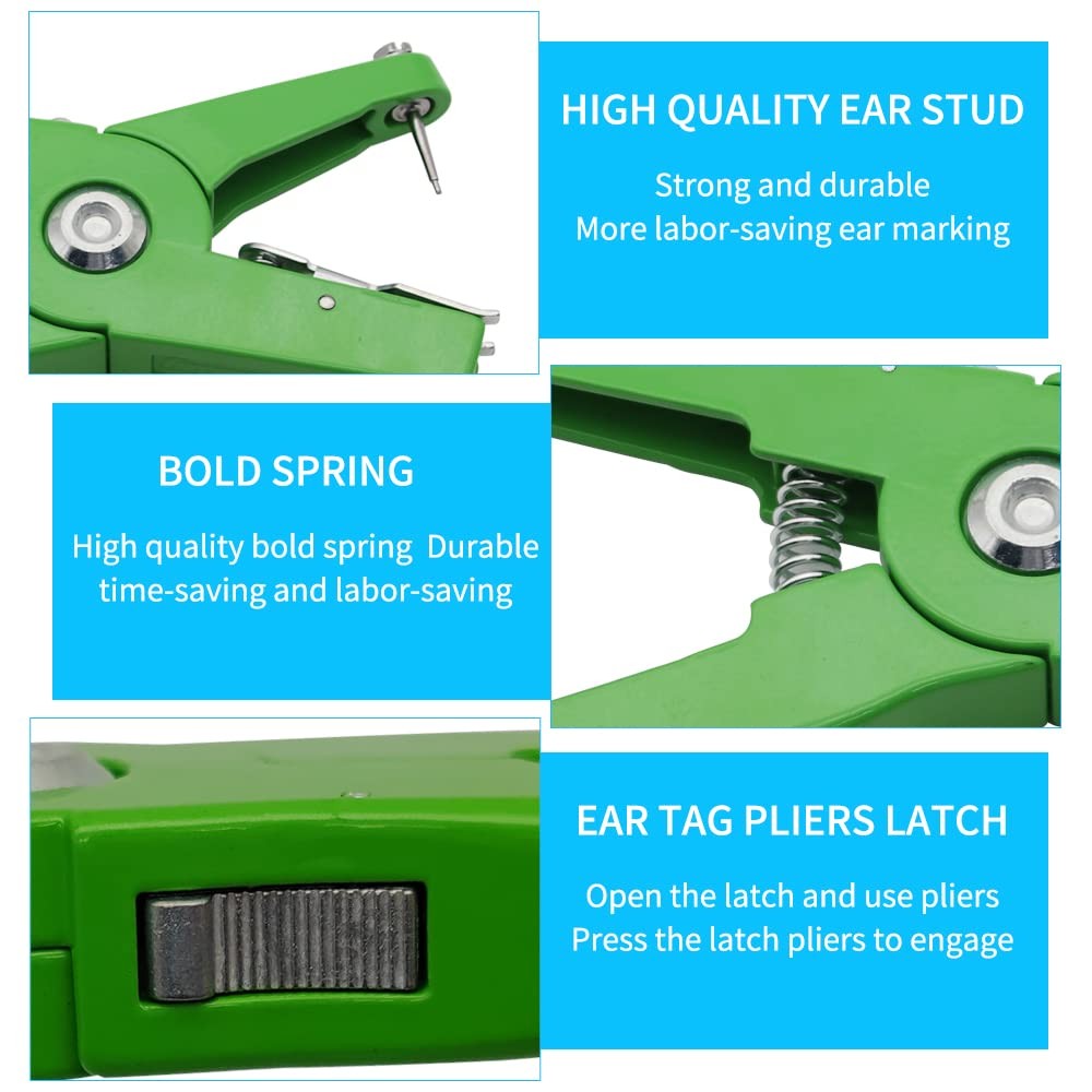 Sheep Goat Ear Tags 001-100 w/ Punch Applicator Tool