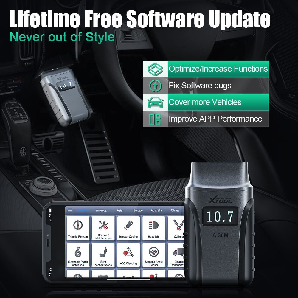 2026 XTOOL A30M KIT Bluetooth All System Car Diagnostic Tool OBD2 Code Scanner