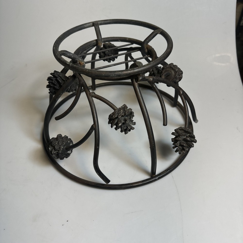 Wrought Iron Pinecone Bowl 10"
