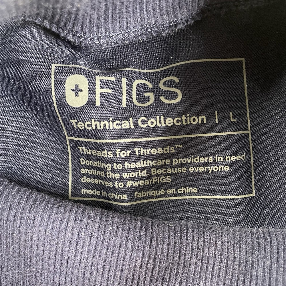 Figs Technical Collection Blue Scrub Set Womens Large Nurse