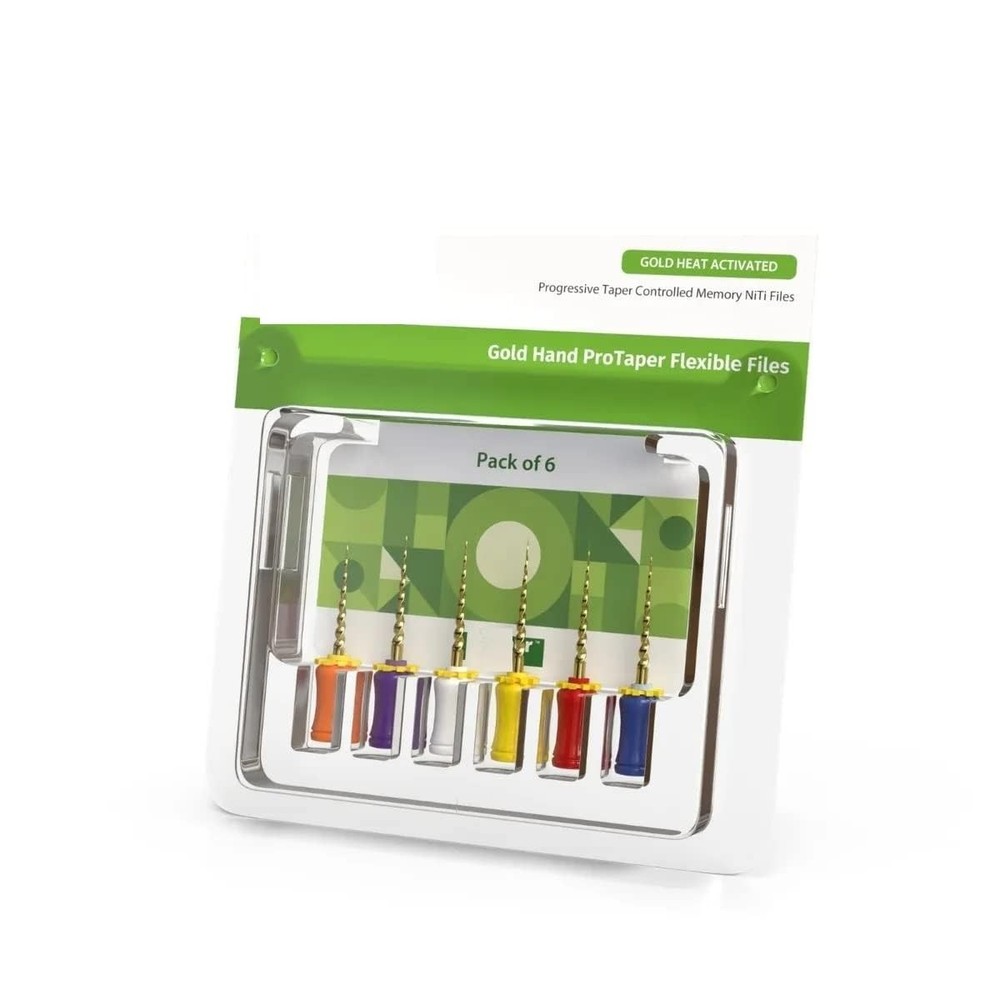 Protaper Gold Hand Files #25mm Color Coded (F2)