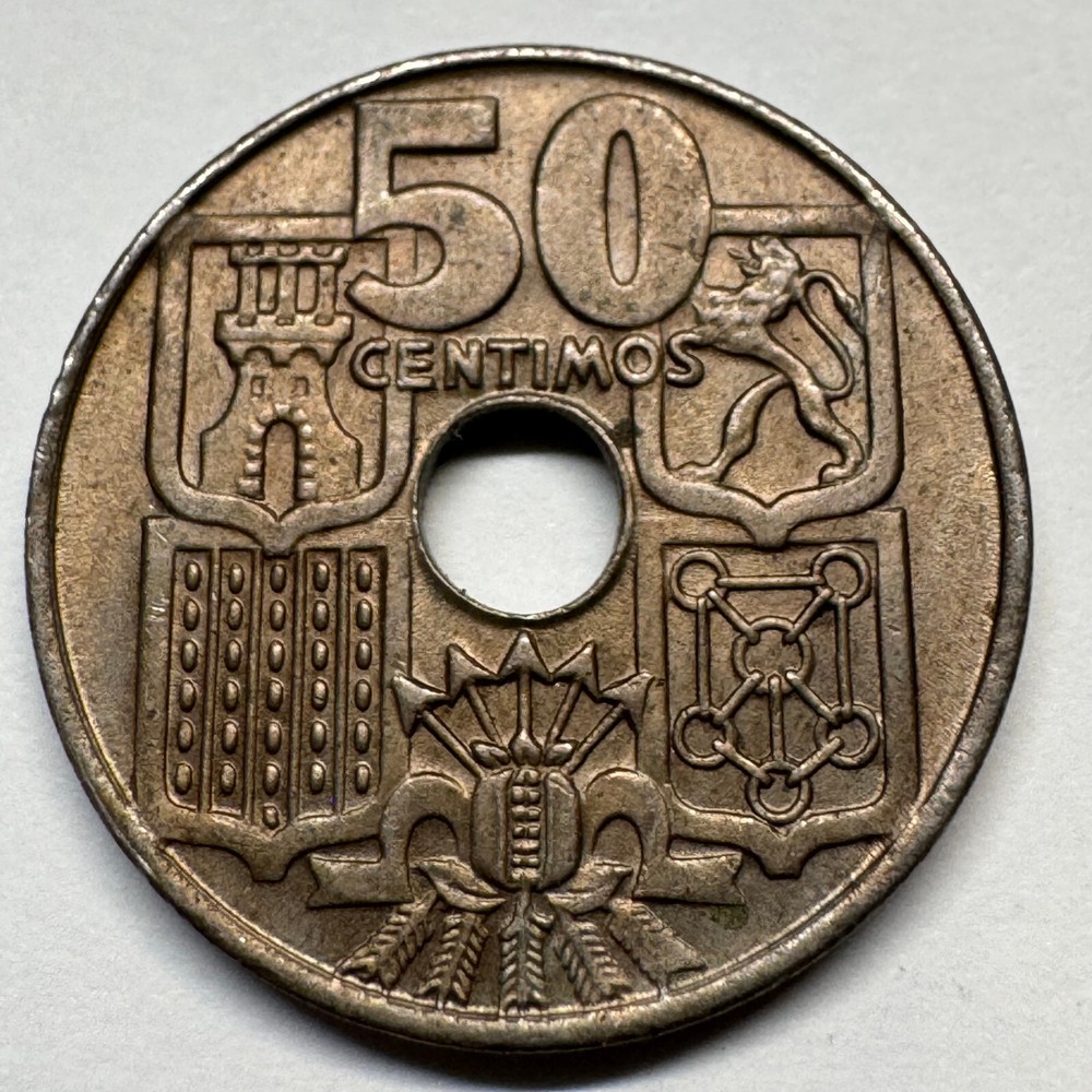 1953 Spain 50 Centimos - Coin #C-015