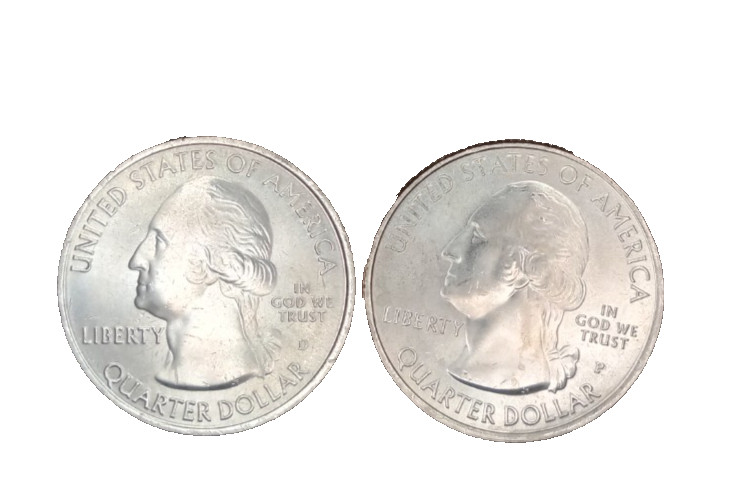 2016 Harpers Ferry mint roll uncirculated quarters