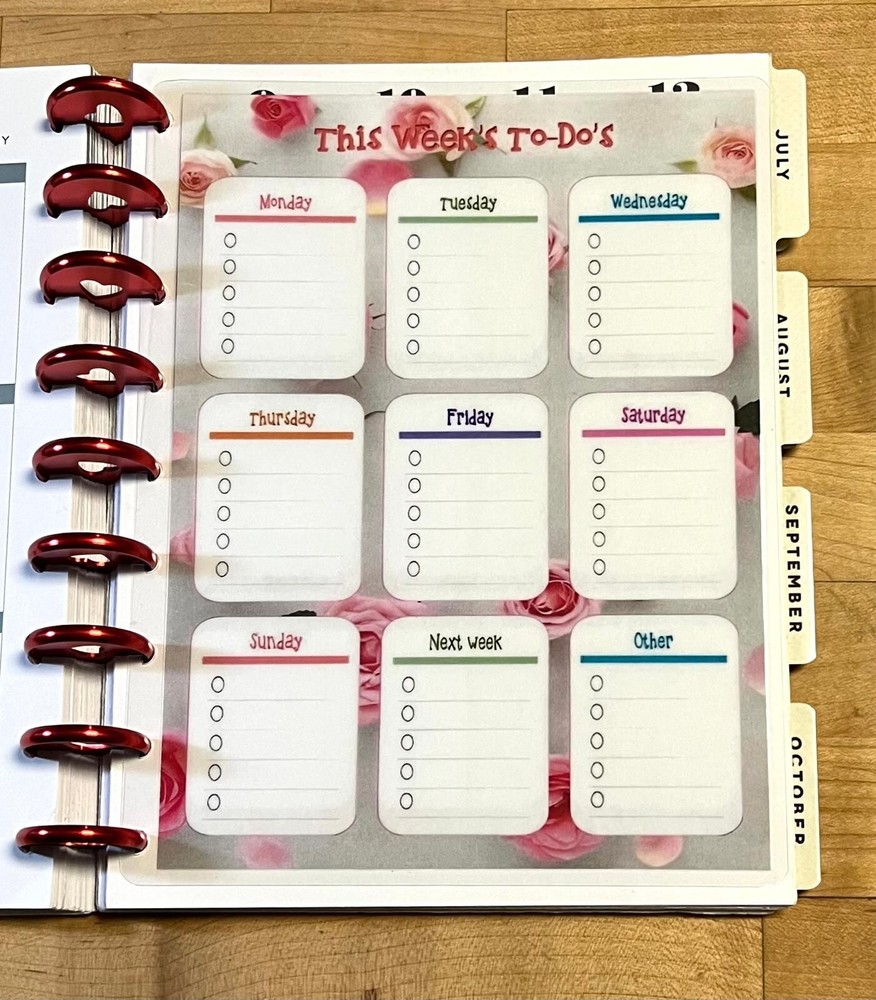 This Week's To-Do's Dashboard for use with Classic HAPPY Planner~