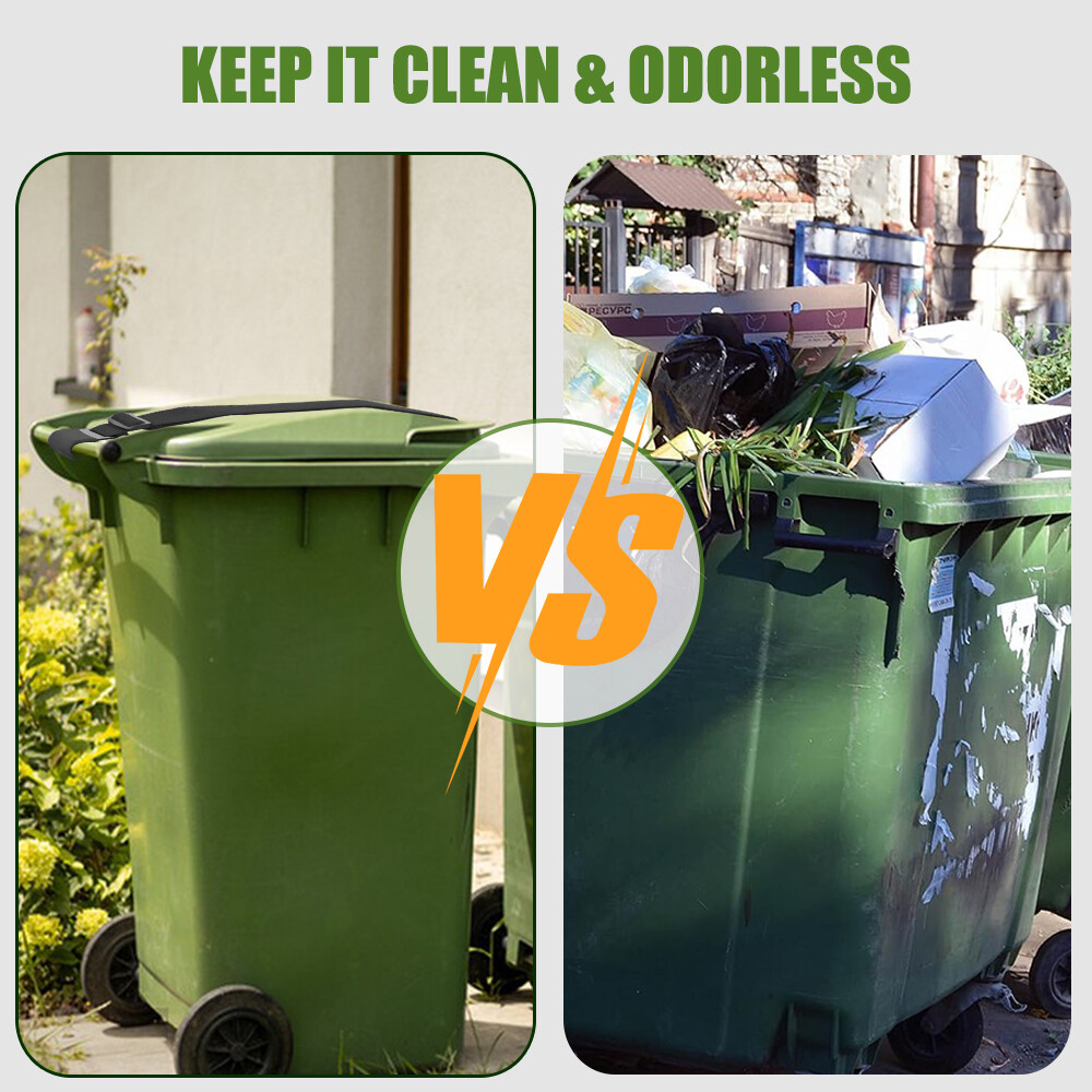 2PCS Trash Can Lid Locks Adjustable Garbage Bin Strap Animals Raccoon Bear Proof