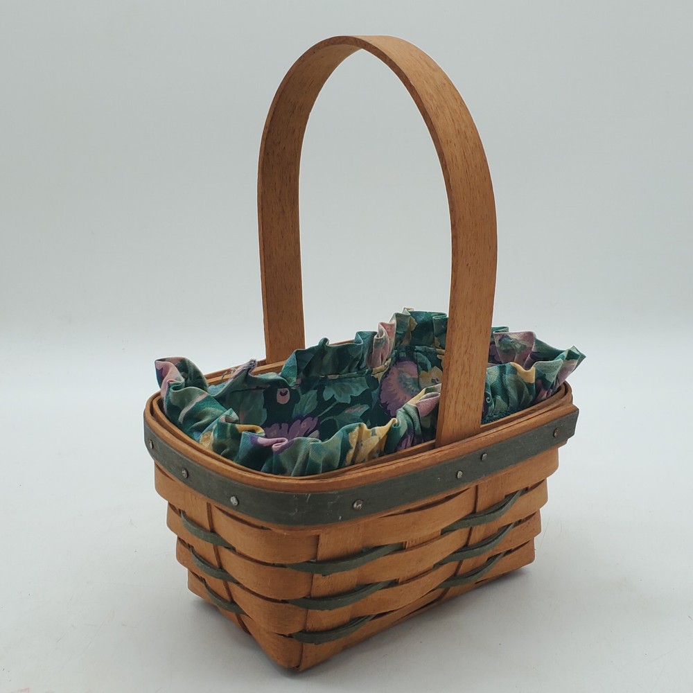 Longaberger 1993 Small Spring Basket with Cloth Liner