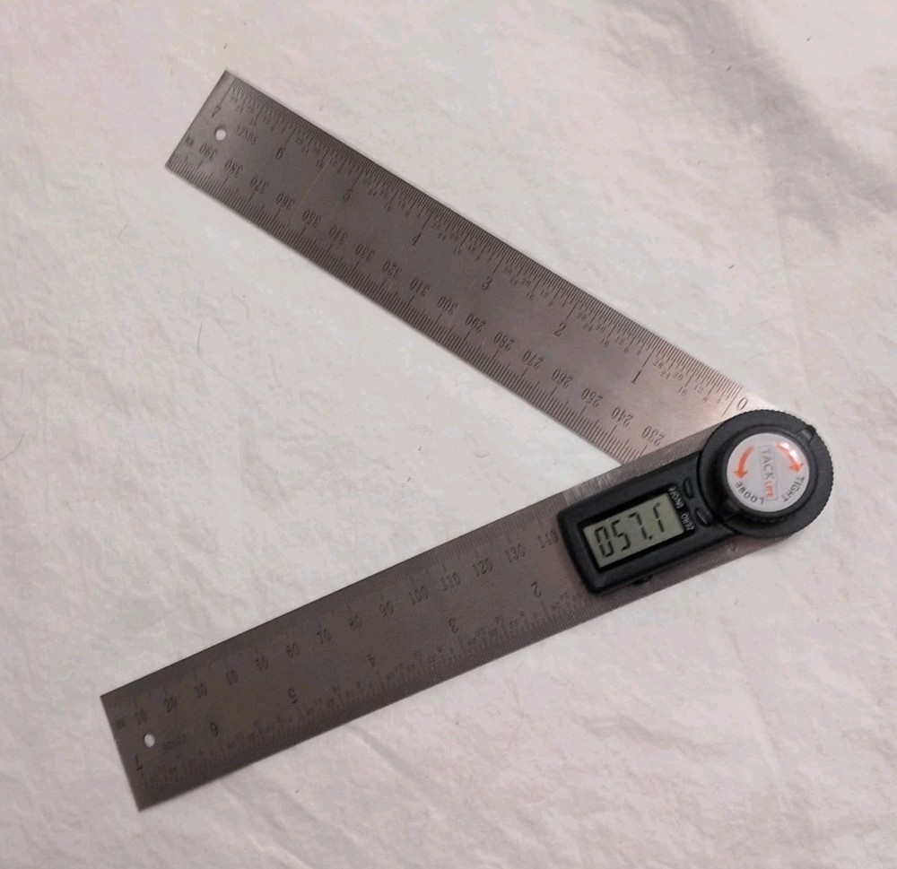 Digital Angle Finder Protractor Zeroing and Locking Function, 7-Inch Angle Ruler