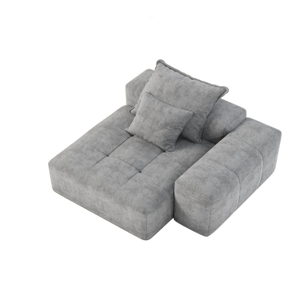 Modular Sectional Sofa, Chenille Fabric, No Assembly Required
