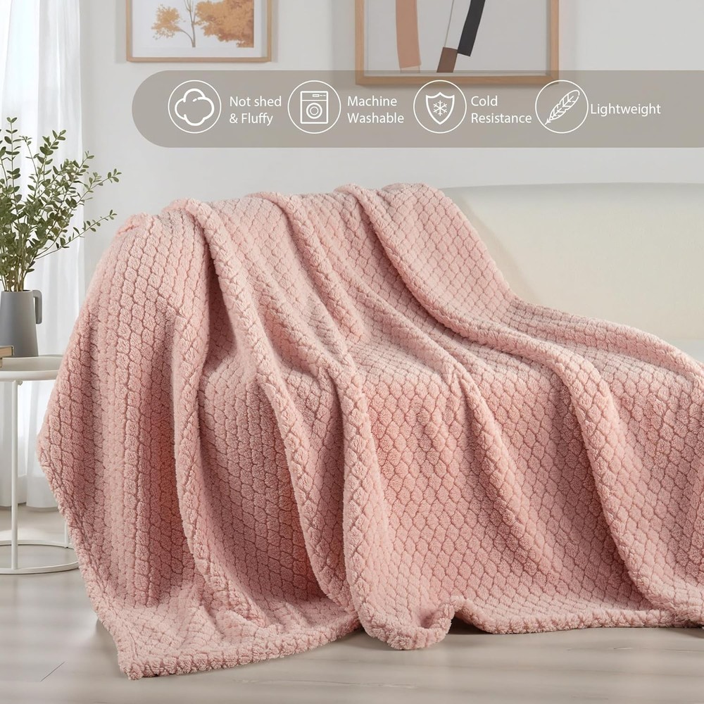 Fleece Throw Blanket for Couch and Bed,Extra Soft Warm Decorative Fuzzy Throws