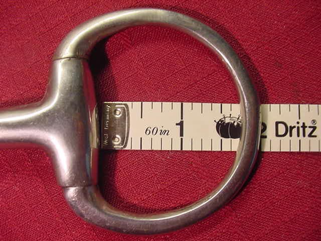 Stainless Steel 4.5" Single Joint Solid Mouth Eggbutt Snaffle Bit