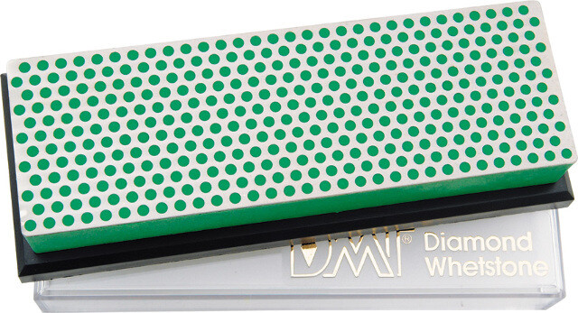 DMT Diamond Whetstone Extra Fine W6EP HNT 1200 mesh. Durable plastic storage box
