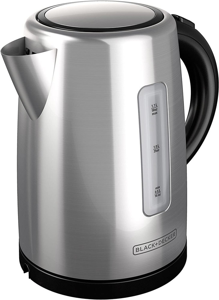 BLACK+DECKER 1.7L Cordless Kettle, Silver, KE2000SD