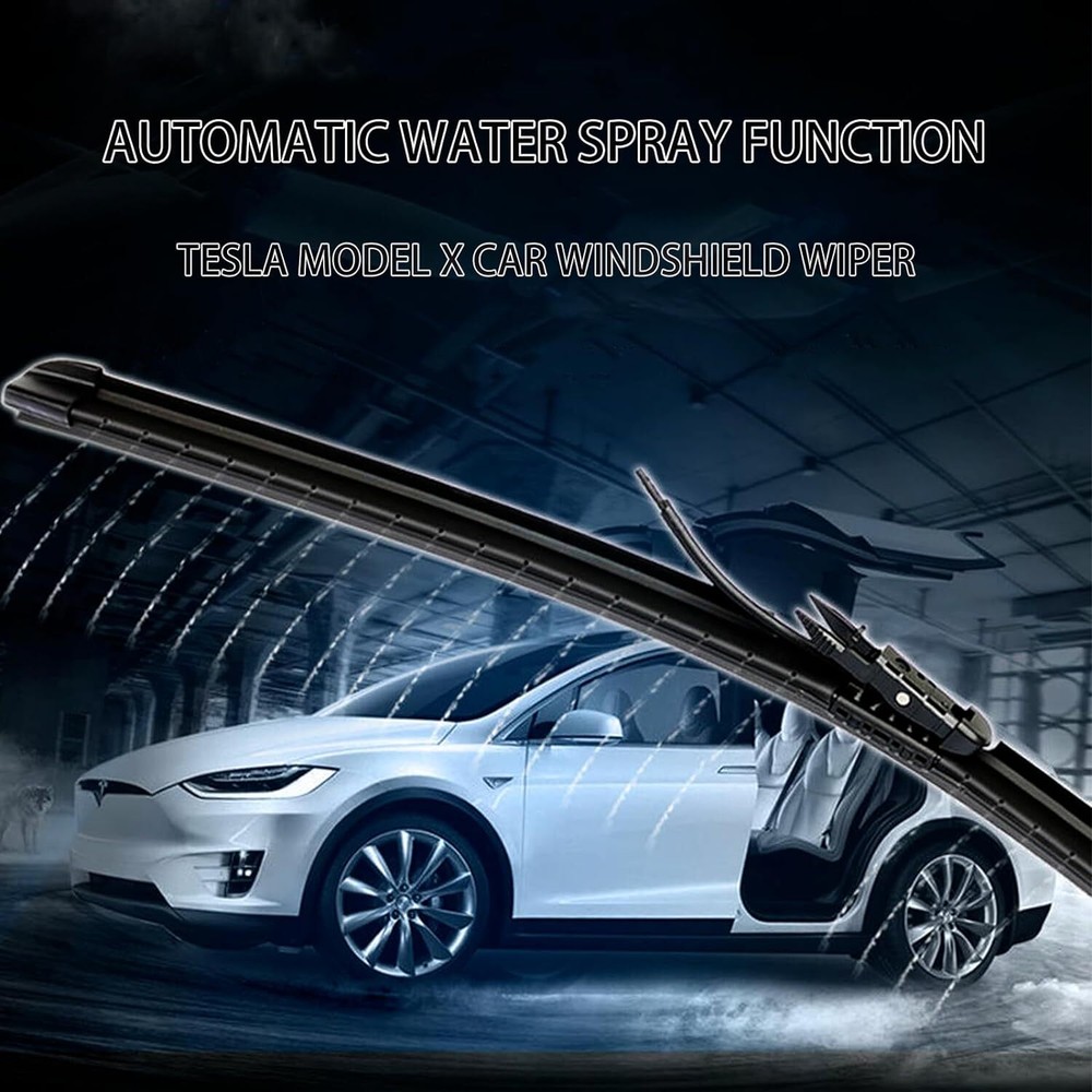 Windshield Wipers Blades for Tesla Model X 2015-2022 with Integrated Washing