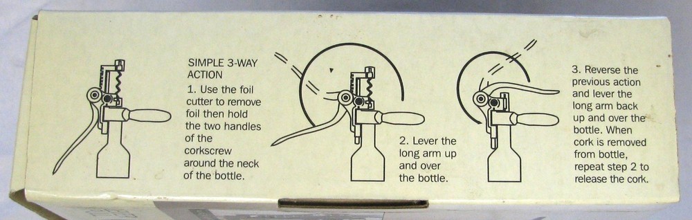 LNT Lever Pull CORKSCREW 3-Way Action All Metal Gears Never Used ⭐