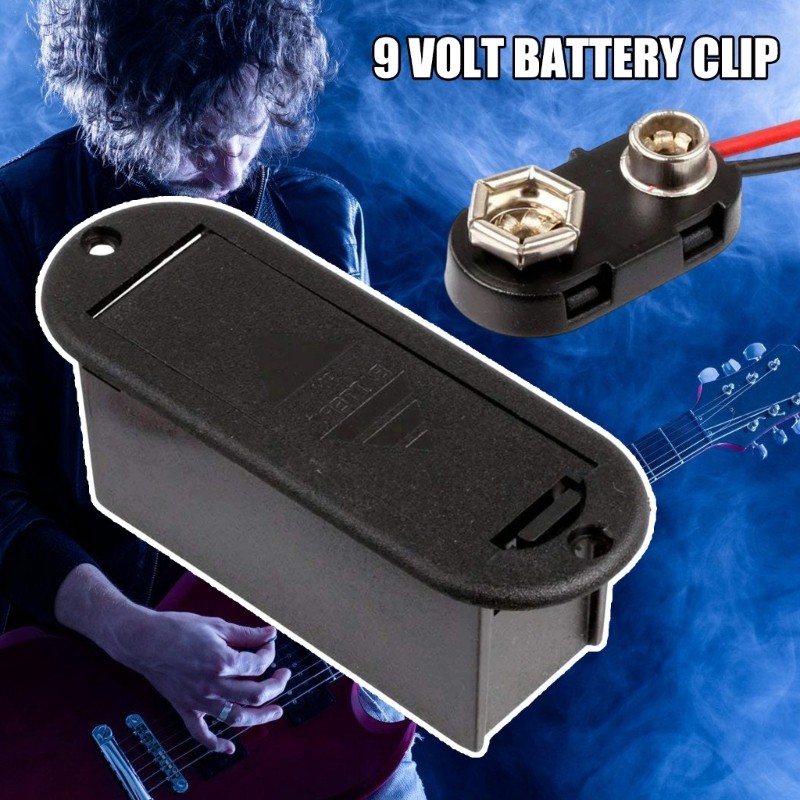 ABS Plastic 9V Battery Box Design for Guitar Electronics Push Button Access