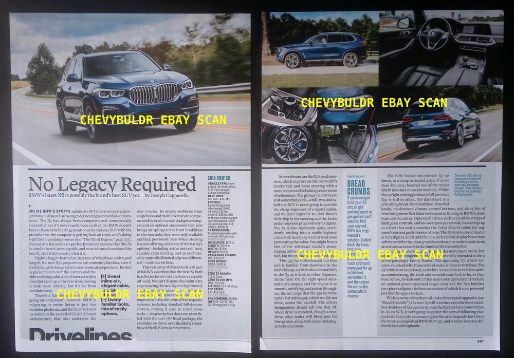 2019 BMW X5 SUV Info Article "No Legacy Required"