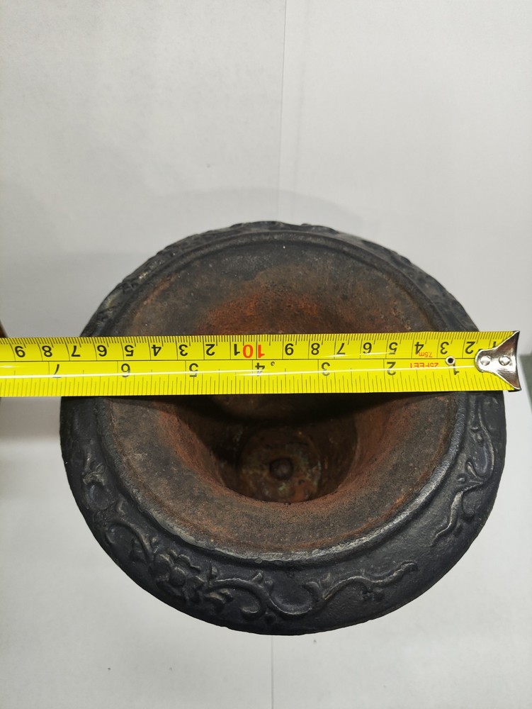 Vintage Cast Iron Urn Planter 8 1/2”