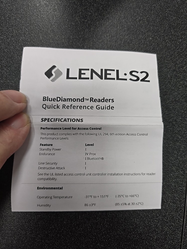 Lenel S2 LNL-R11330-05TB Mini-Mullion Card Reader Multi-Tech Mobile Access