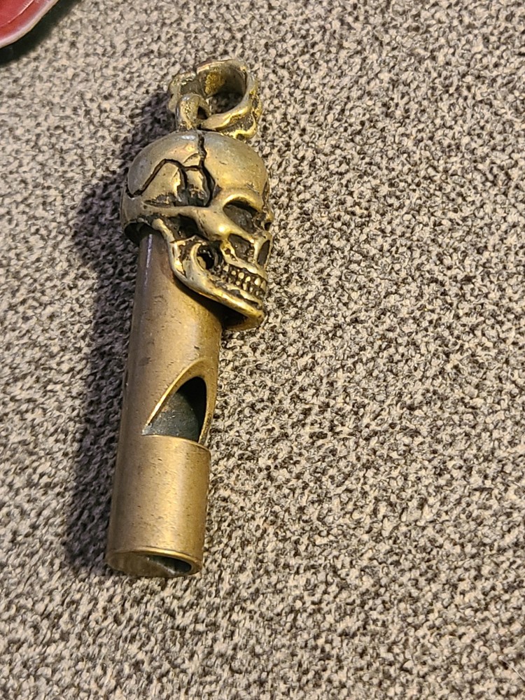 Brass Skull Whistle