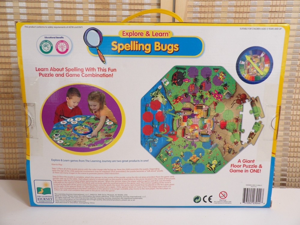 NEW - The Learning Journey Explore and Learn Spelling Bugs Puzzle & Game