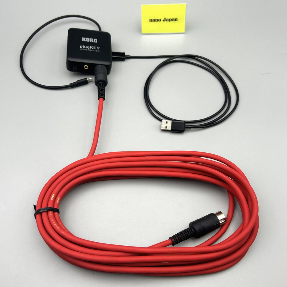 Korg PlugKey Mobile MIDI Audio Interface iOS iPhone iPad Lightning Black Used