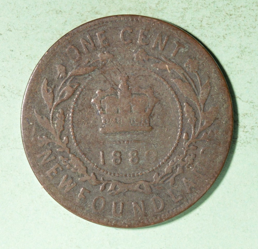 1880 - Newfoundland Large Cent - INV#D189