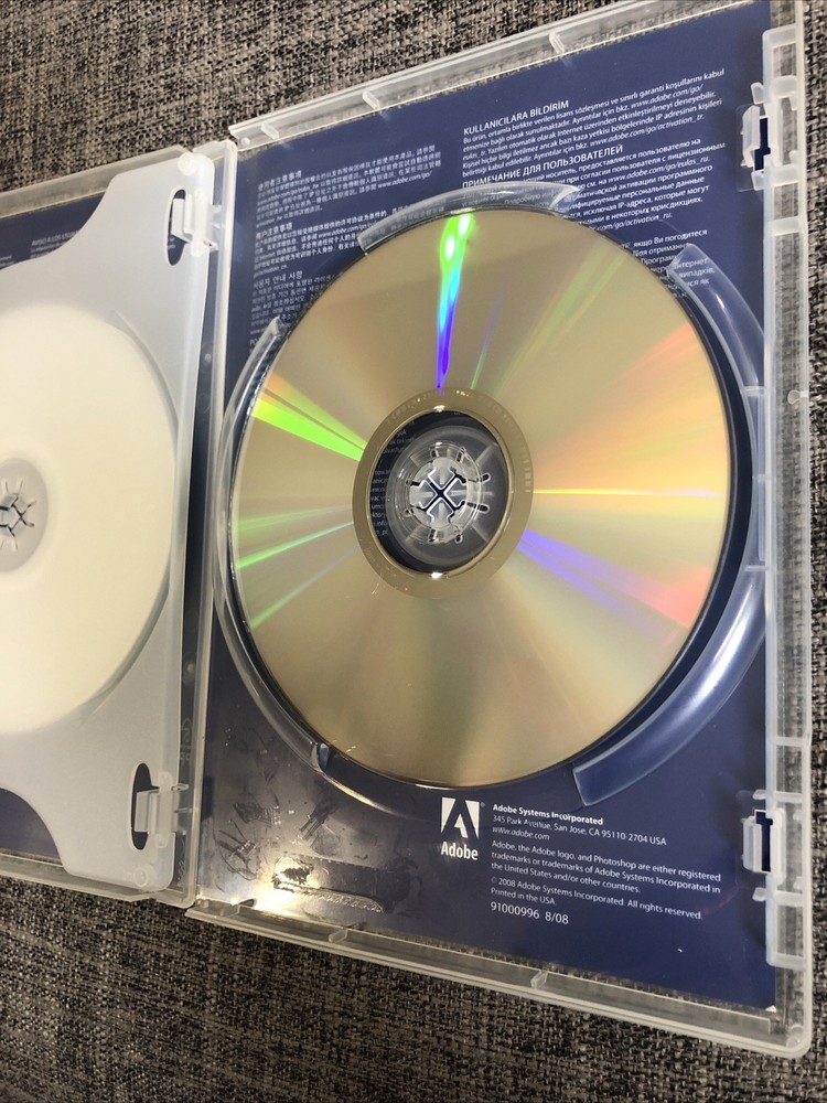 Adobe Photoshop CS4 Extended For Windows Retail Version 2 Disc w/ Serial Number