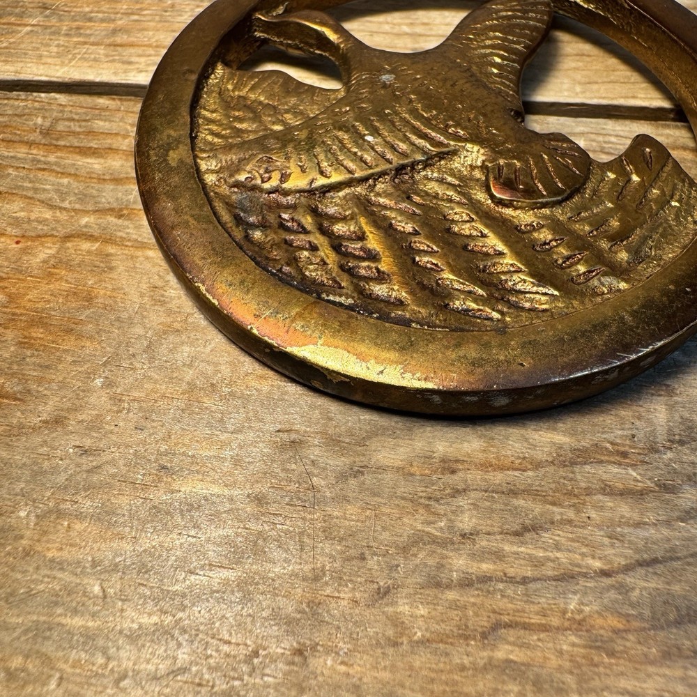 Brass Duck Flying Chimney Flue Damper Handle Pull Fireplace Hook Heavy