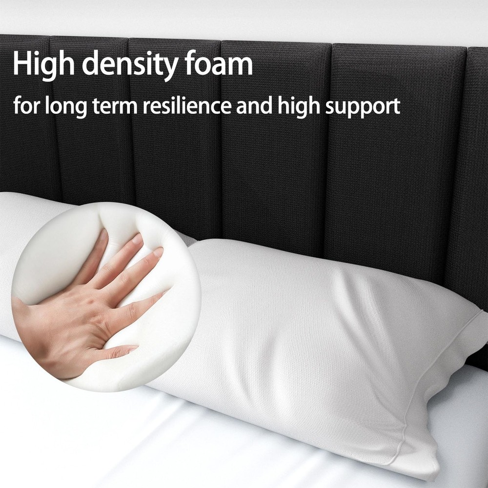 Upholstered Wall Mounted Headboard, Acoustic Panel, Peel & Stick Wall Padding...
