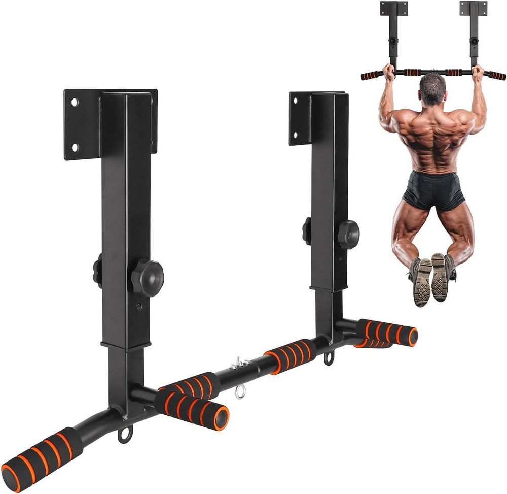 Pull Up Bar Wall Mounted: Wall Adjustable Joist Mount Pull Up Bar & Chin Up Bar
