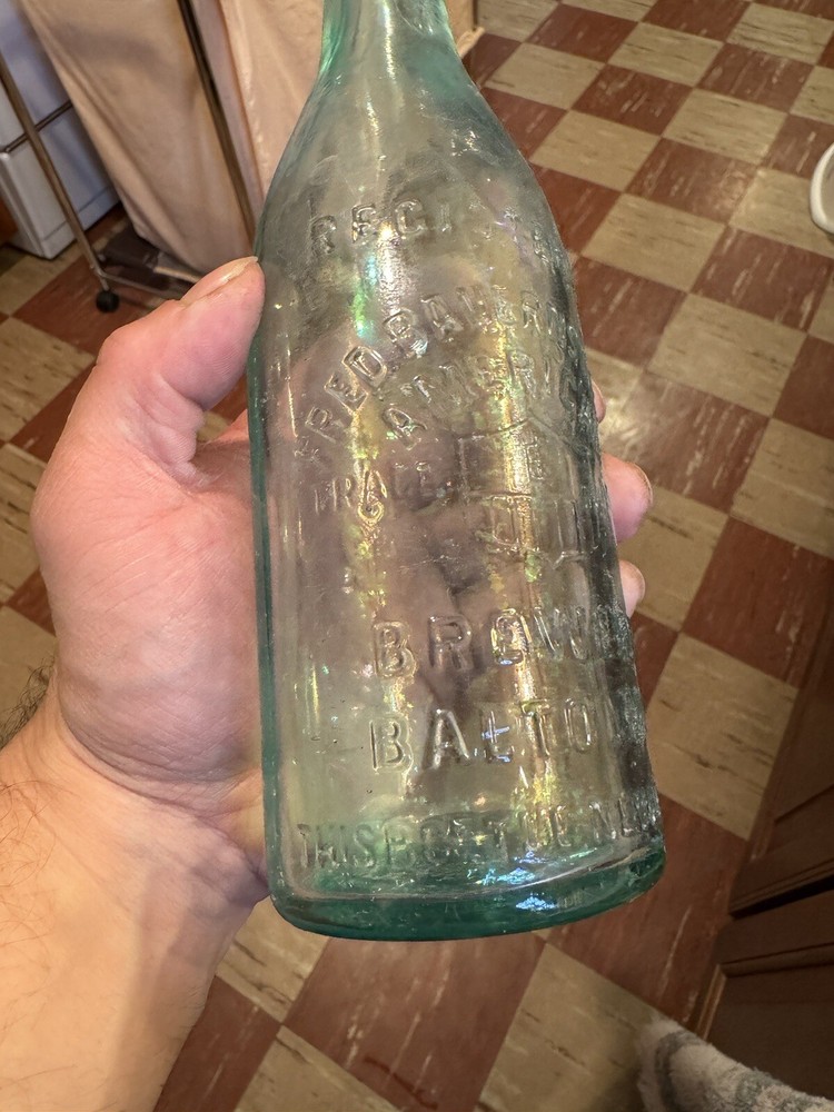 2 Diff Color Fred Bauernschmidt American Brewery Baltimore MD Beer Bottles 1915