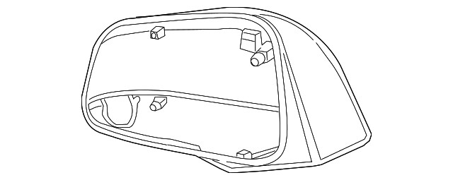 Genuine GM Primed Driver Side Rearview Mirror Bracket Cover 42492885