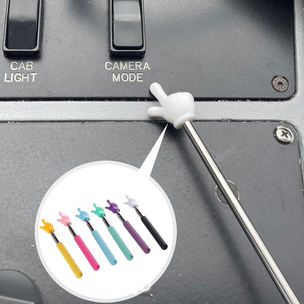 6Pcs Multipurpose Teacher Pointer Sticks Extendable 21" Finger Pointers...