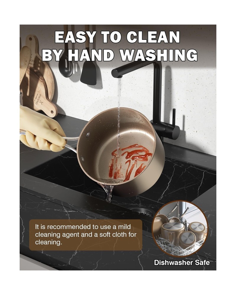 Cooks Standard 8-Piece Kitchen Cookware Set, Hard Anodized Ceramic ... Fast Ship