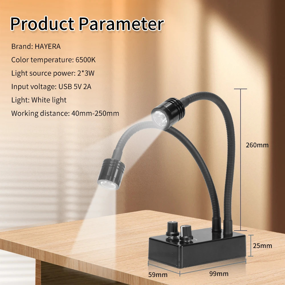 LED Microscope Light Source Gooseneck Lamp Illuminators for Industrial Camera