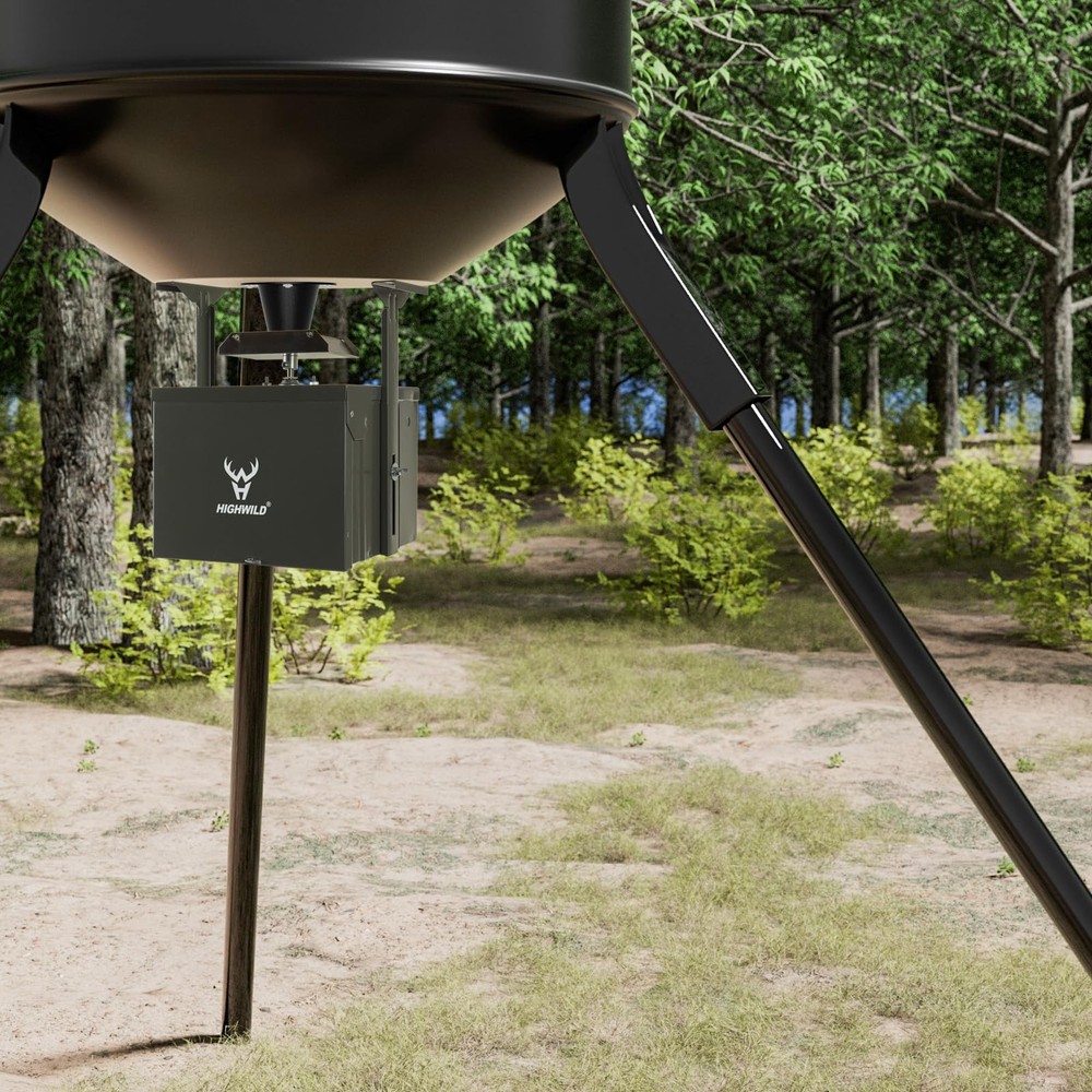 Highwild 6-Volt Deer Feeder Replacement Funnel - 1.5" Drop drop, olive