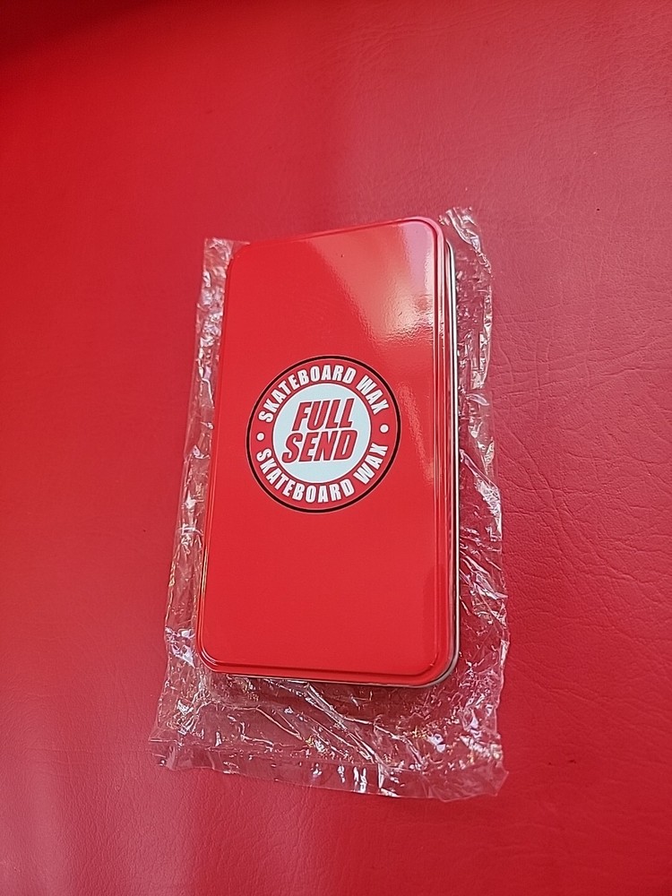 Nelk Boys June Drop Full Send Skateboard Wax with Solid Red Tin Case