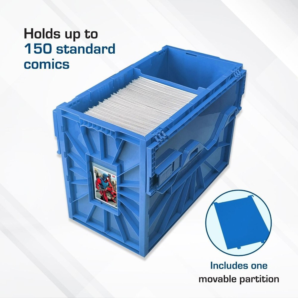 (5-ct. Case) BCW Blue Short Comic Book BIN: (Holds about 150 comics)
