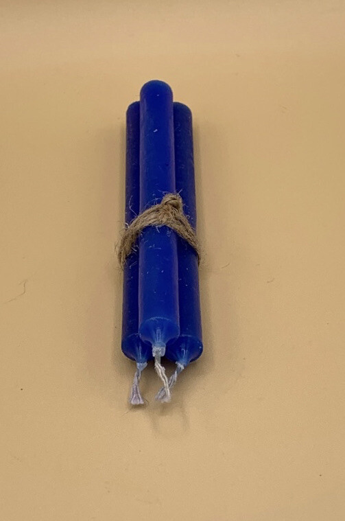 3pc Blue 5” Spell Candles
