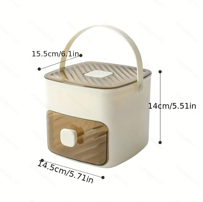 Large 48 Grid Ice Cube Maker - Easy Press Lid - Plastic Storage Tray