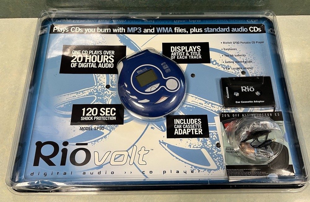 Rio Volt SP90 CD Player Bundle Brand New Sealed