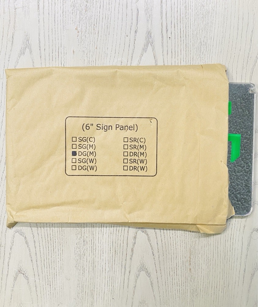 Vintage EXIT Sign Panel Green Acrylic Insert Arrow Emergency Light 6in NOS
