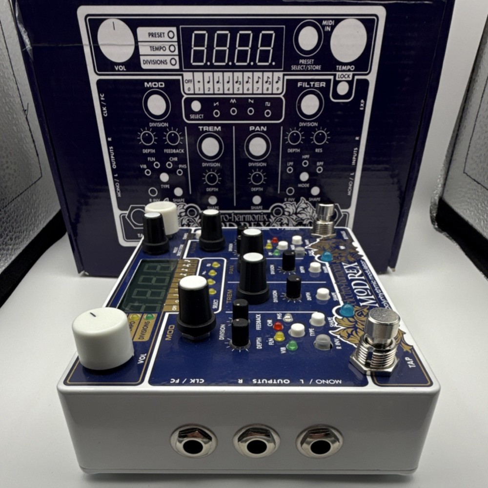 Electro-Harmonix MOD REX Digital Polyrhythmic Modulator Tremolo Filter Pedal