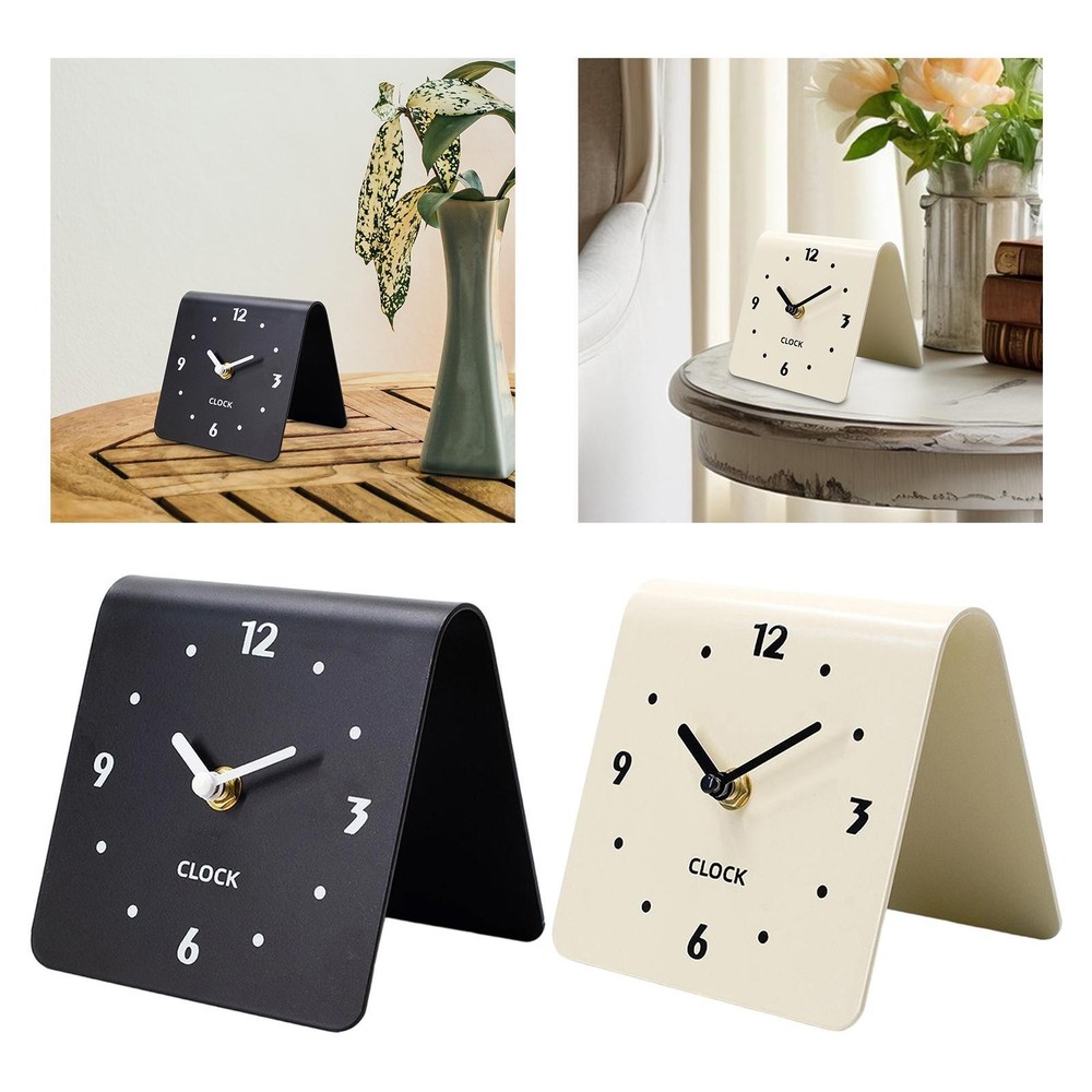 Desk Clock Table Clock Compact Modern Simple Decorative Minimalist Silent for